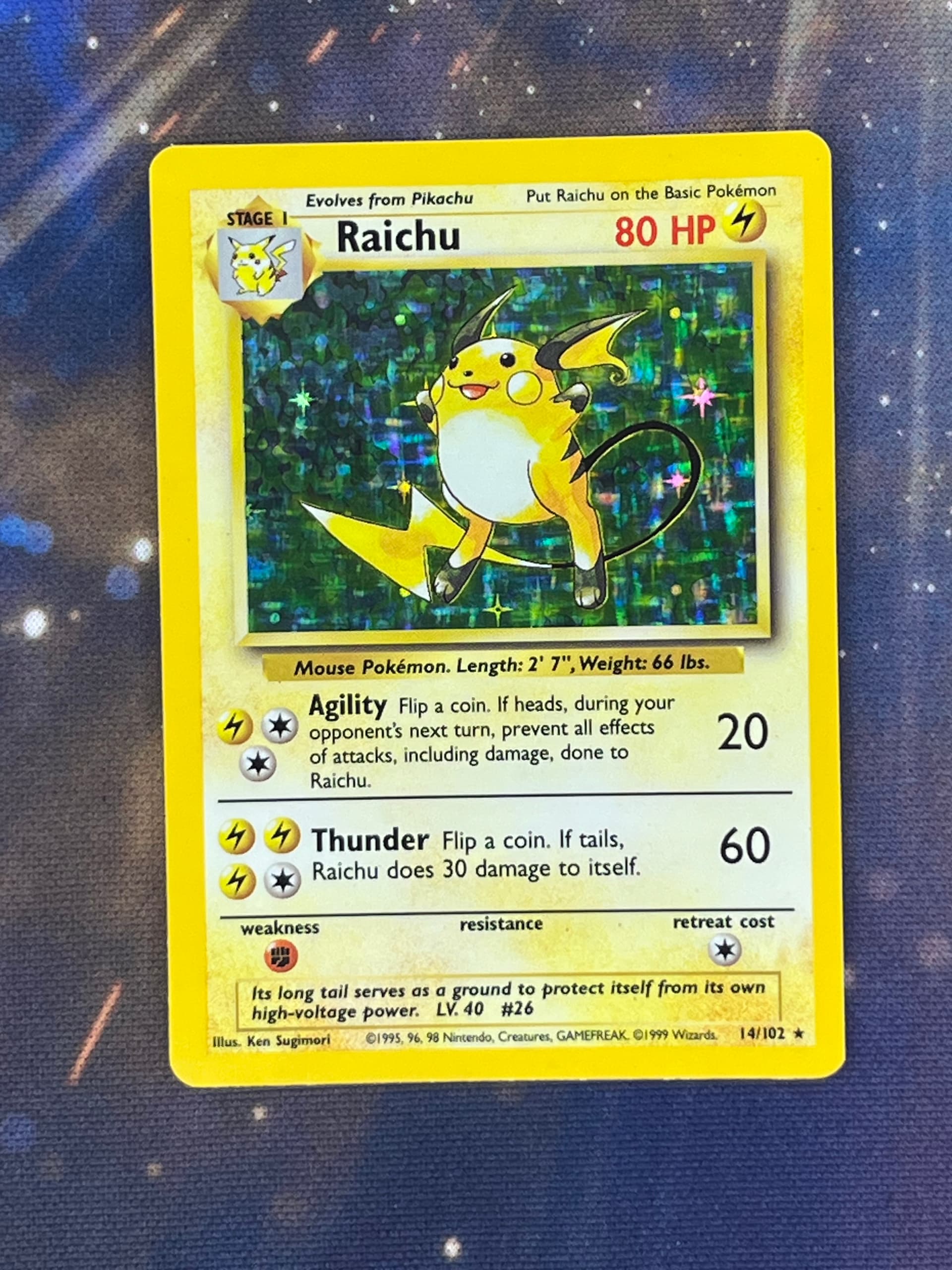 Raichu-Holo (14) 1999 Pokemon Game - Pokémon Card Data Raichu-Holo (14) 1999 Pokemon Game - Pokémon Card Data